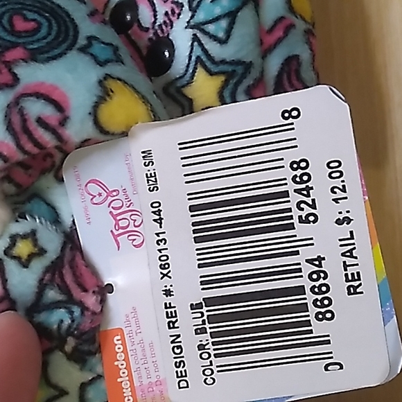 Jo Jo Siwa Girls slippers size 8-13 S/M Hearts & Bows Nickelodeon w no slip dots - Picture 6 of 8